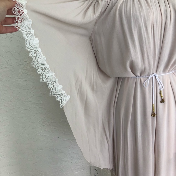 Santorini Boho Batwing Flutter Lace Jumpsuit Small - Picture 3 of 6